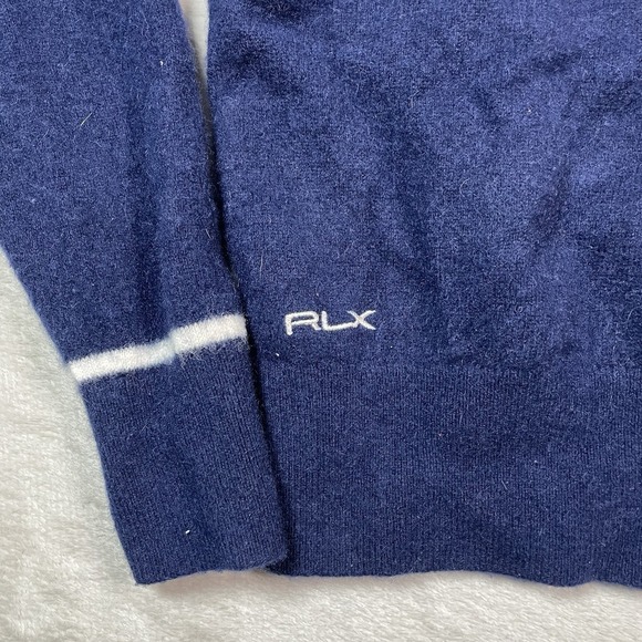 Ralph Lauren RLX Cashmere Sweater Womens S Washable Navy Blue Sweatshirt - Picture 4 of 9